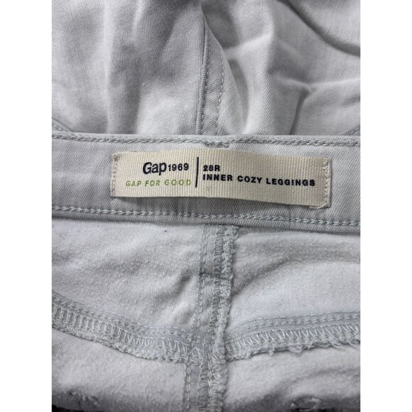 Gap 1969 Womens Inner Cozy Leggings Size 6 28R Light Gray Denim - Picture 12 of 12